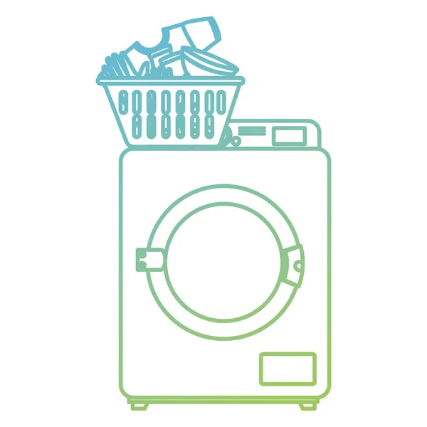 Yıkama makinesi çamaşır servisi — Stok Vektör