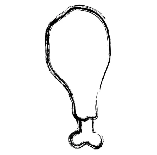Смачна куряча ікона стегна — стоковий вектор