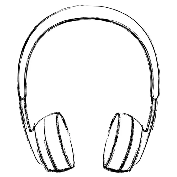 Fone de ouvido ícone dispositivo de música —  Vetores de Stock