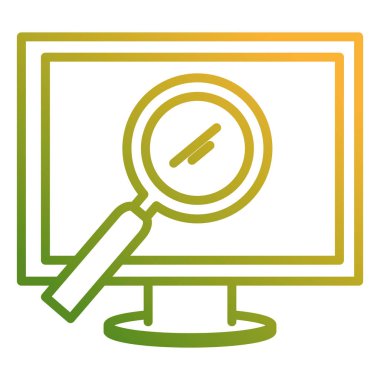 Büyüteç ile bilgisayar ekranı