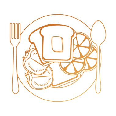 lezzetli kahvaltı menüsü ile çanak