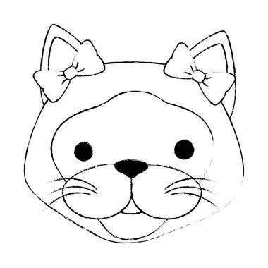 sevimli kedi maskot baş karakter