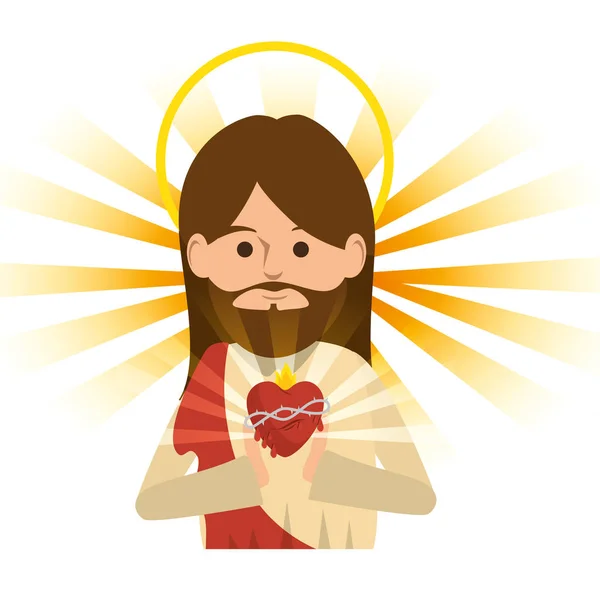 Gesù Cristo carattere religioso — Vettoriale Stock