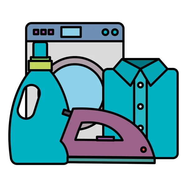 Lavadora servicio de lavandería — Archivo Imágenes Vectoriales
