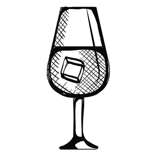 Copa de vino icono de vidrio — Archivo Imágenes Vectoriales