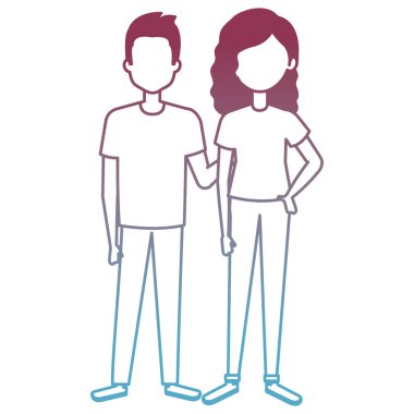 Çift avatar karakter simgeler