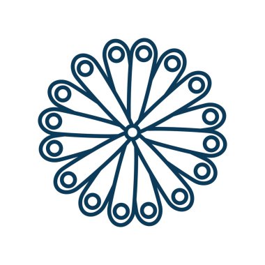 tek renkli ve dairesel mandala