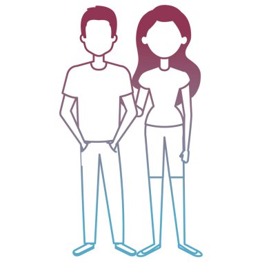 Çift avatar karakter simgeler