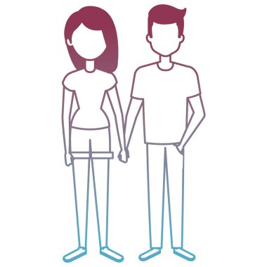 Çift avatar karakter simgeler