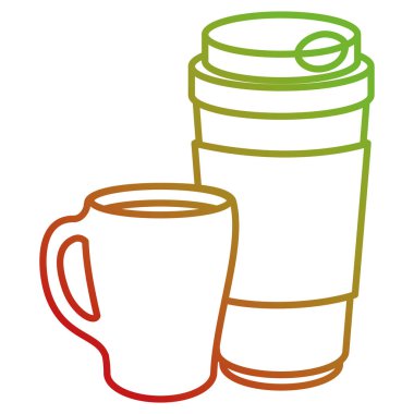 taze içecekler izole simgeler