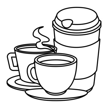 taze içecekler izole simgeler