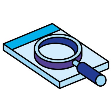 Büyüteç ile dizüstü okul