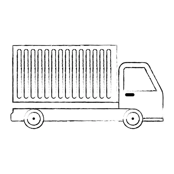 Servis kamyonu izole edilmiş simge — Stok Vektör