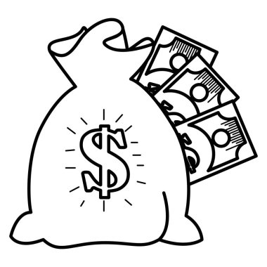 Faturaları dolar para çanta