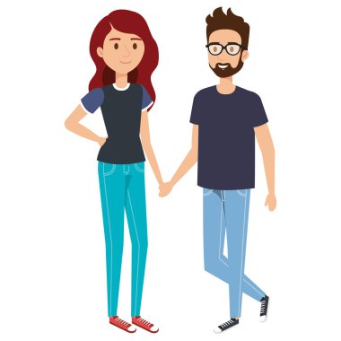 Çift avatar karakter simgeler