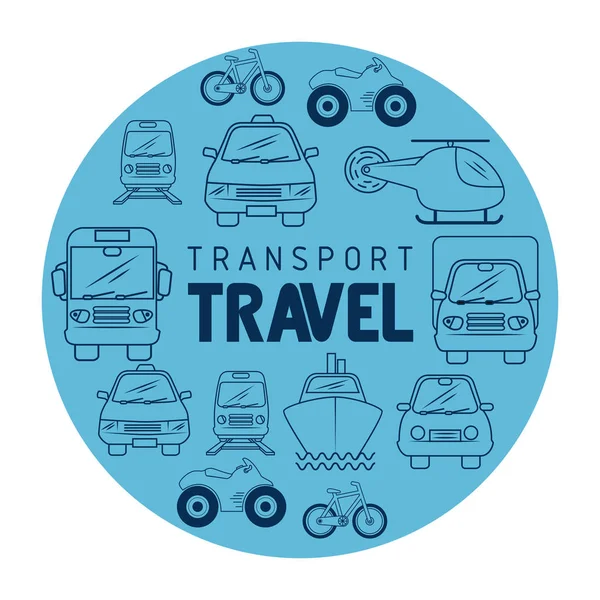 Means of transport design — Stock Vector