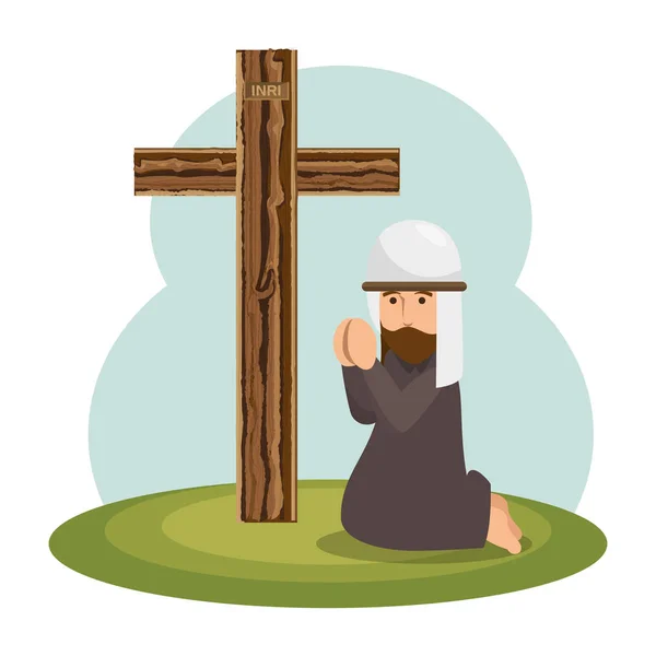 Jésus Christ caractère religieux — Image vectorielle