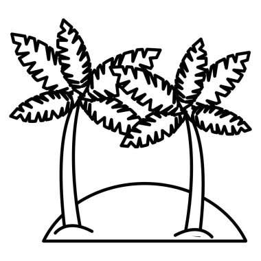 ağaç palmiye plaj sahnesi