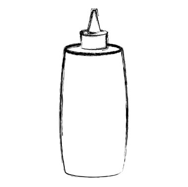 Ketçap şişesi izole simgesi