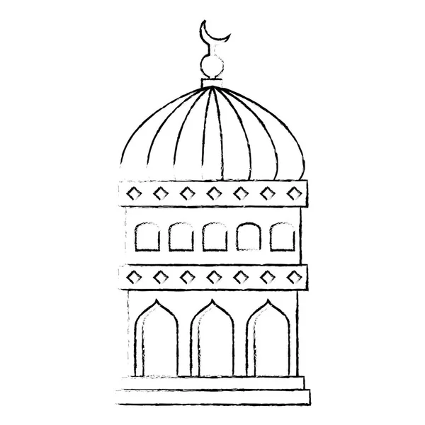 Jerozolima Świątynia kopuła Ramadan Kareem — Wektor stockowy