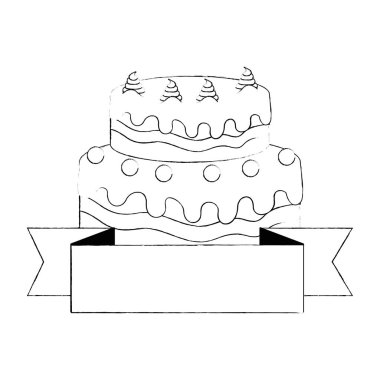 kurdele ile tatlı ve lezzetli pasta