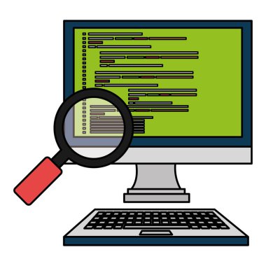 Büyüteç ile bilgisayar masaüstü