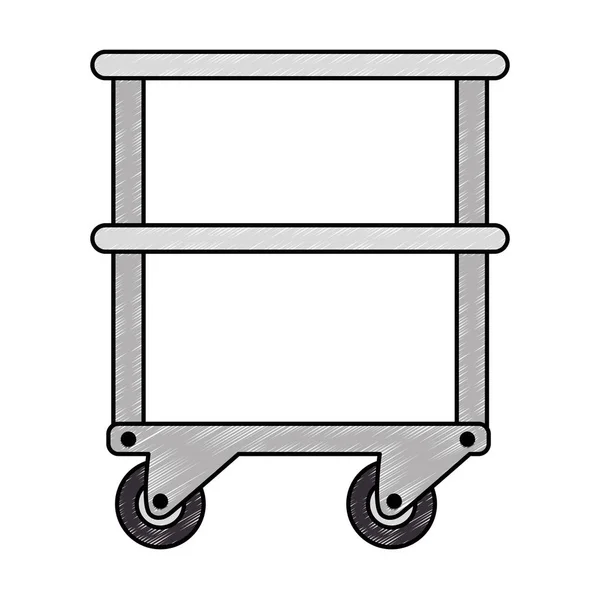 Стол с операционными колесами — стоковый вектор