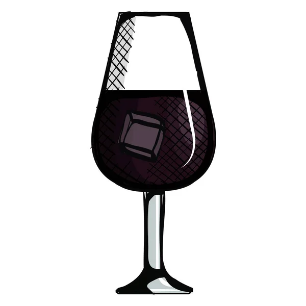 Wine cup glass icon — Stock Vector