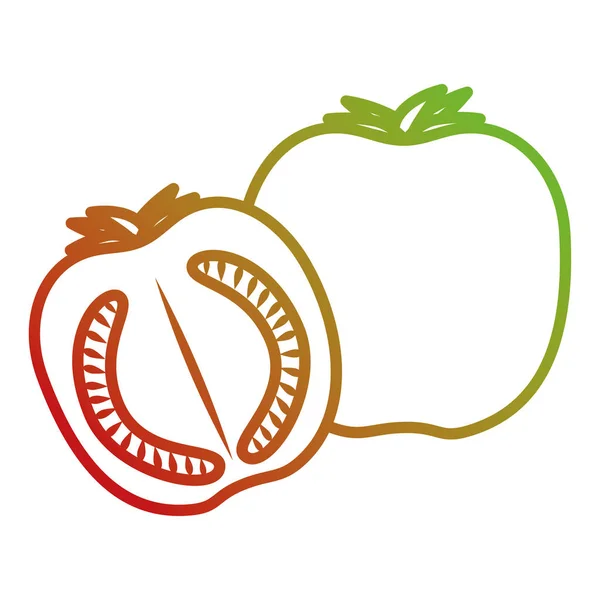 신선한 토마토 슬라이드 건강한 음식 — 스톡 벡터