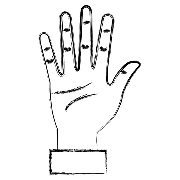 Mano humano aislado icono — Vector de stock