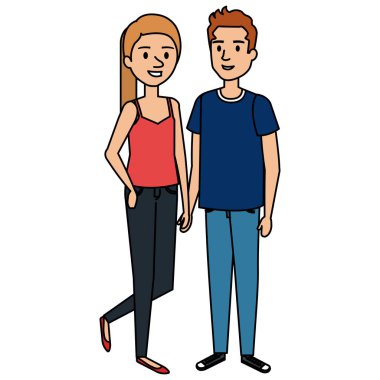 Çift avatar karakter simgeler