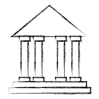 Banka binası simgesi izole edildi
