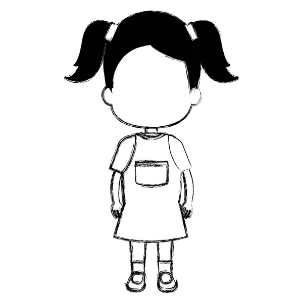 幸せな女の子のキャラクター — ストックベクタ