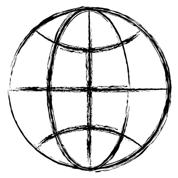 Sphère planète icône isolée — Image vectorielle