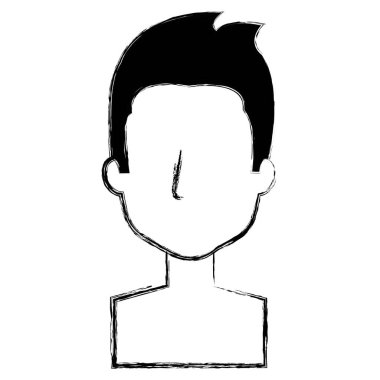 genç adam gömleksiz avatar karakter