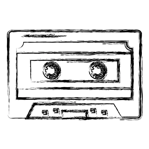 Retro cassette aislado icono — Vector de stock