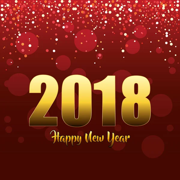 Feliz Ano Novo 2018 cartão postal — Vetor de Stock