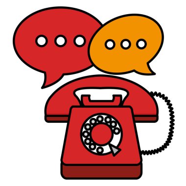 Telefon konuşma balonları ile