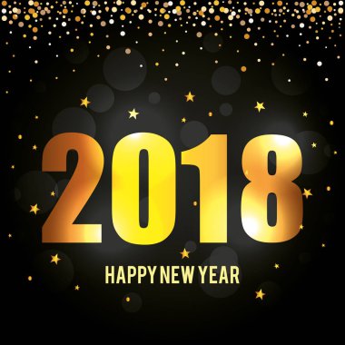 Mutlu yeni yıl 2018 kartpostal