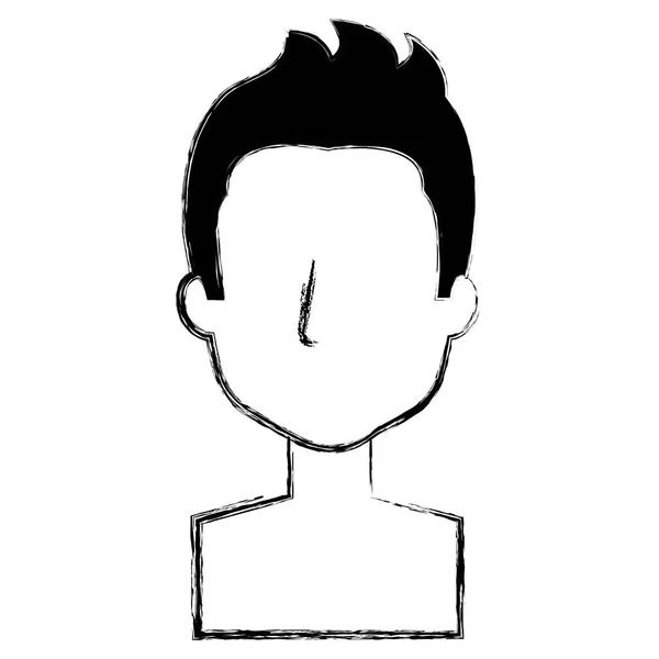 Jonge man shirtless avatar karakter — Stockvector