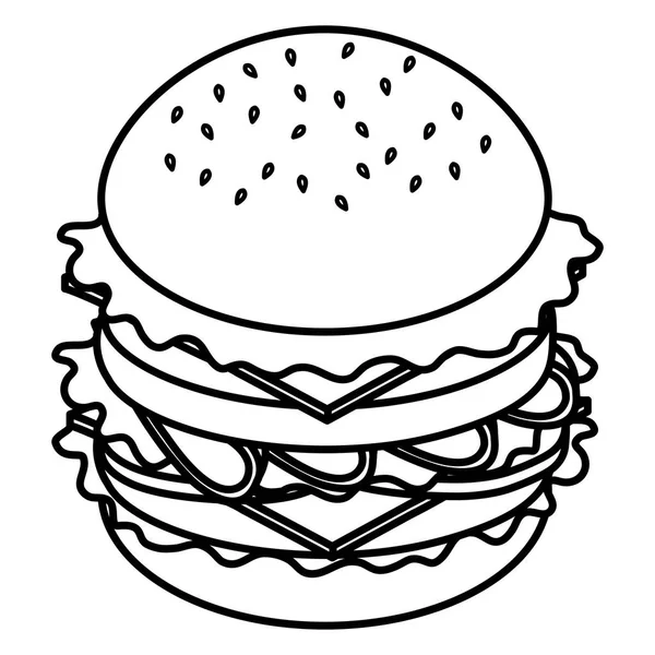 Delicioso hambúrguer fast food —  Vetores de Stock