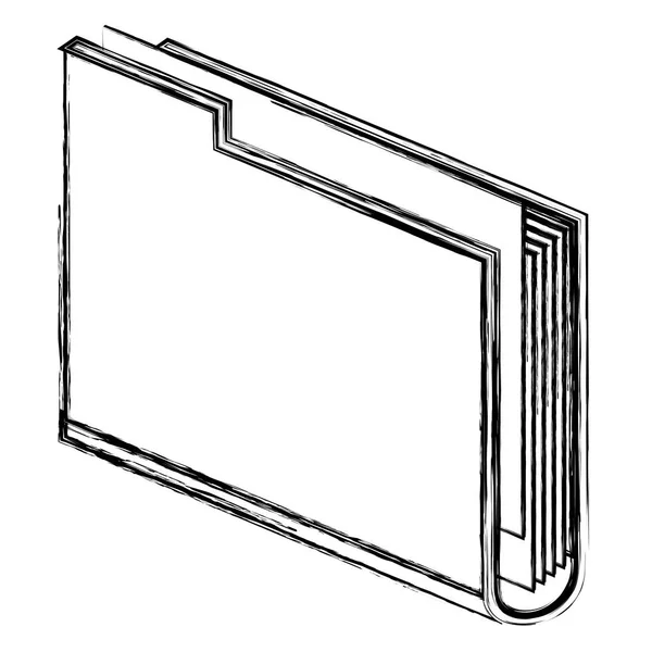 Plik folderu ikona izometryczny — Wektor stockowy