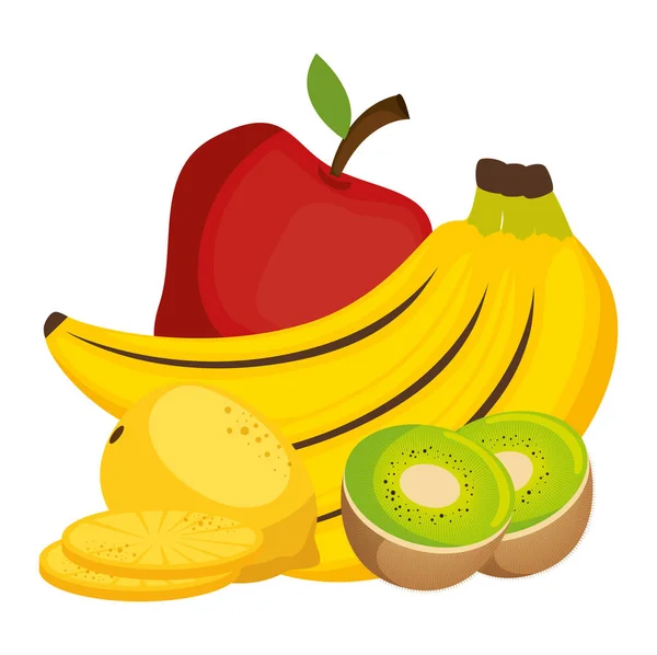 Vers fruit set menu — Stockvector