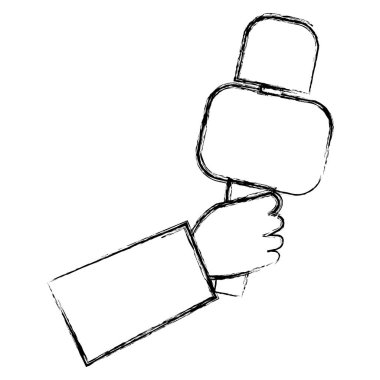 mikrofon ile el muhabiri