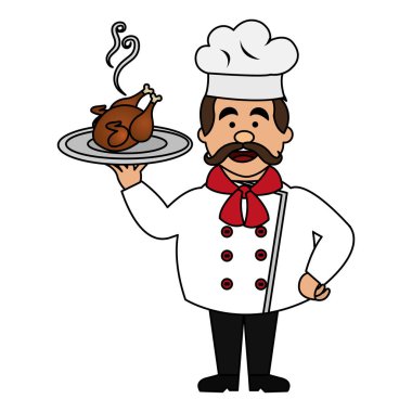 tavuk karakteri ile Şef