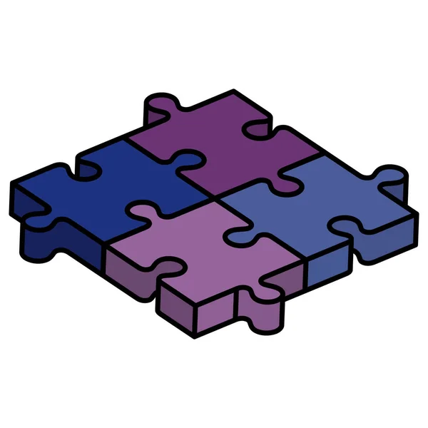 Jogo de puzzle peças ícone — Vetor de Stock