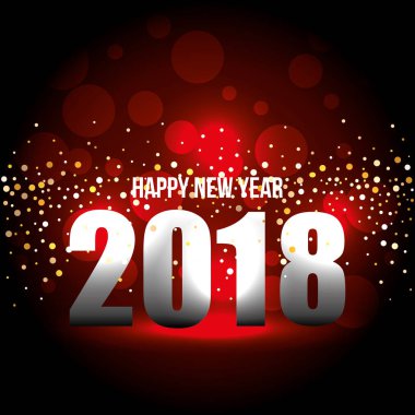 Mutlu yeni yıl 2018 kartpostal