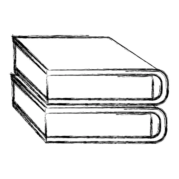 Livros escola pilha ícone — Vetor de Stock