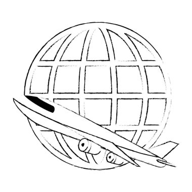 küre gezegen ile uçan uçak