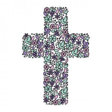 ilk komünyon çapraz çiçek dekorasyon